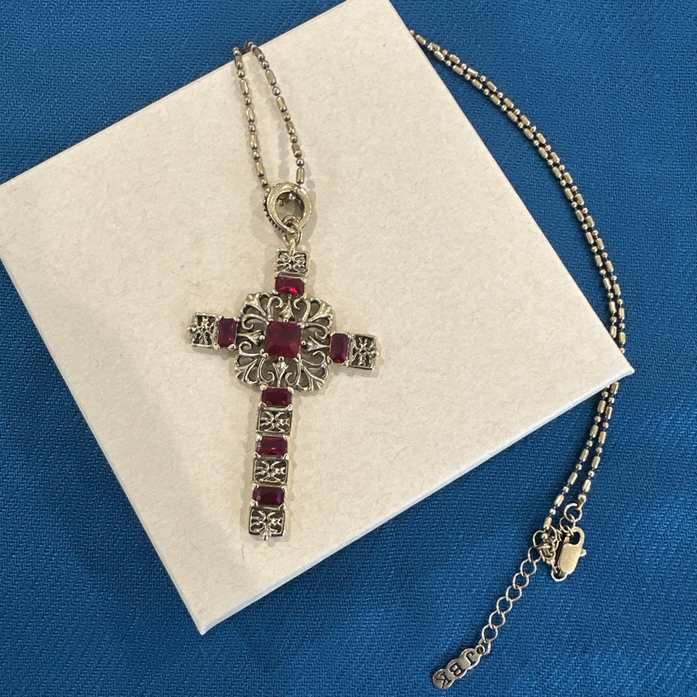Camrose & Kross JBK Jacqueline Kennedy Cross Pendant Necklace 18" - 20"